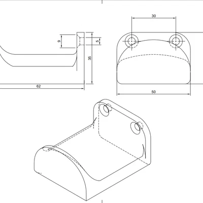 Móc treo tai nghe gắn tường chắc chắn (Headphones hanger)