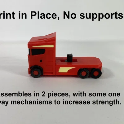 Mô hình xe đầu kéo container Articulated Euro Big Rig in 3D