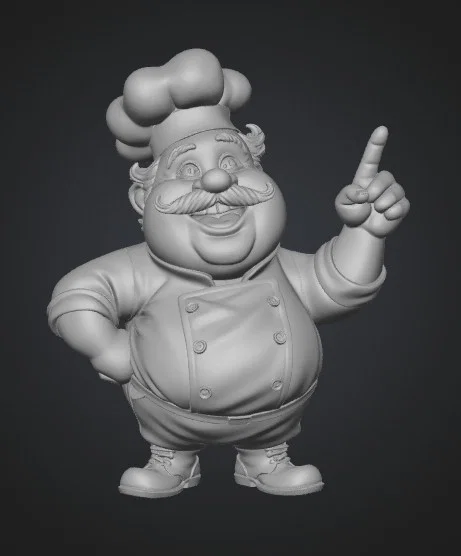 Mô hình 3D Chú Đầu Bếp Vui Vẻ - The Jolly Chef trang trí bếp - Image 1