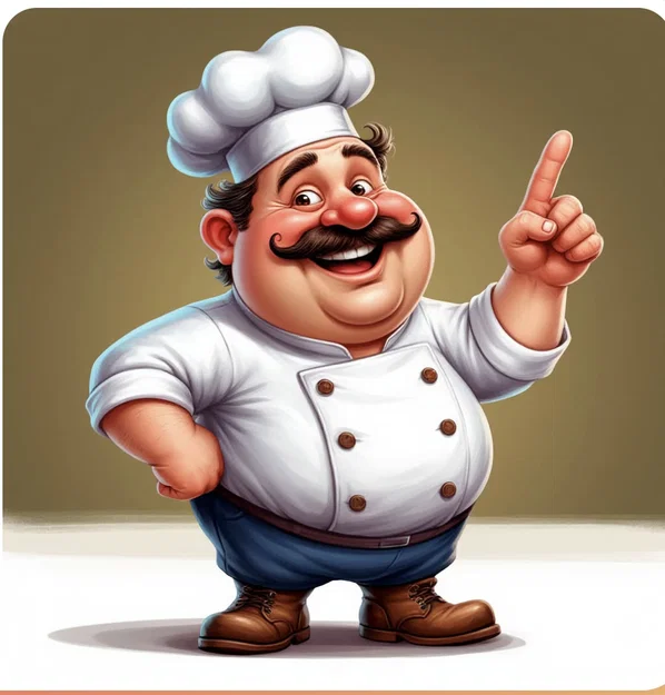 Mô hình 3D Chú Đầu Bếp Vui Vẻ - The Jolly Chef trang trí bếp - Image 2