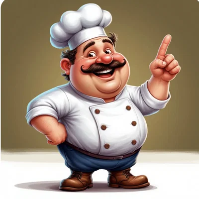 Mô hình 3D Chú Đầu Bếp Vui Vẻ - The Jolly Chef trang trí bếp