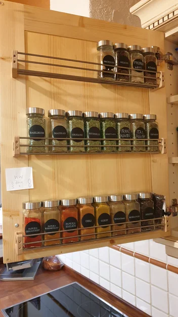 Kệ gia vị cho cánh tủ treo (Spice Shelf for Cabinet Door) - Image 2