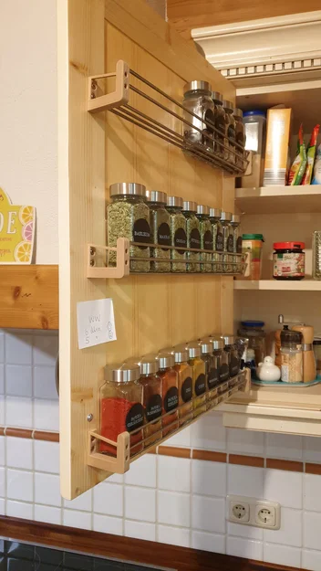 Kệ gia vị cho cánh tủ treo (Spice Shelf for Cabinet Door) - Image 4