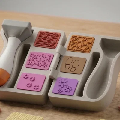 Bộ Play Dough Stamp Kit Nam Châm (Đổi Texture) – Print-in-Place