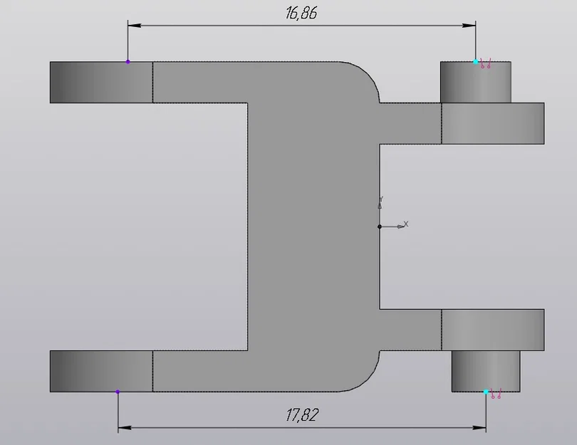 Mắt xích với lỗ phía trên dời lệch gần trung tâm - Image 1