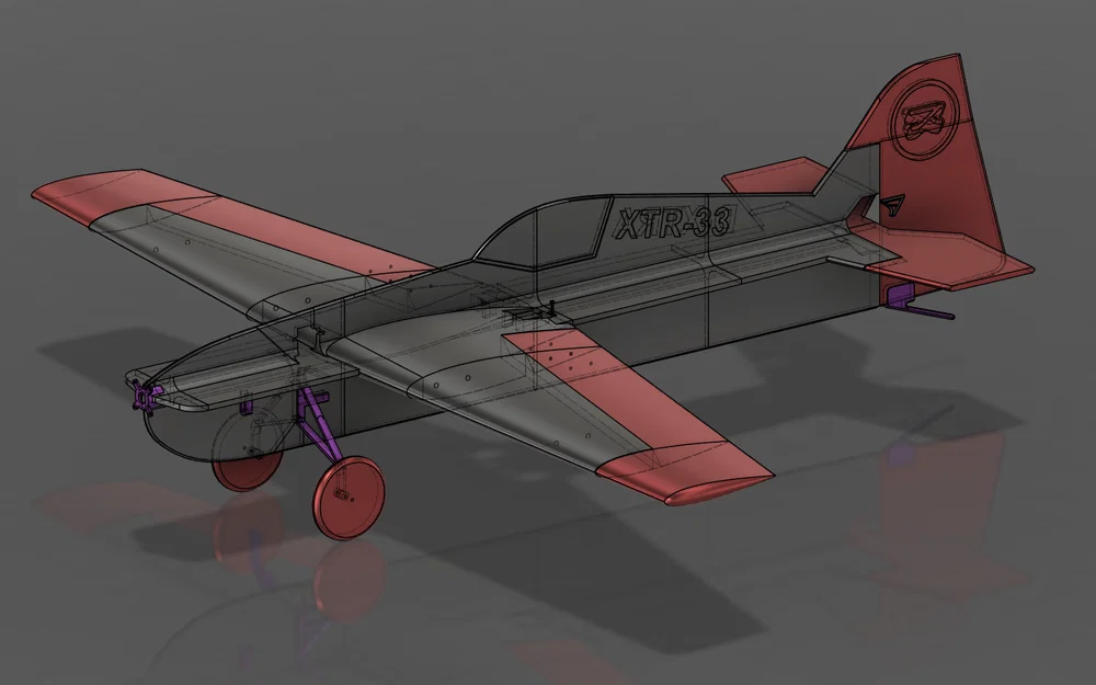XTR-33 | Máy bay RC 3D print hoàn toàn, nhà/ngoài trời, aerobatics nhẹ - Image 2