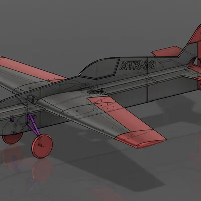 XTR-33 | Máy bay RC 3D print hoàn toàn, nhà/ngoài trời, aerobatics nhẹ