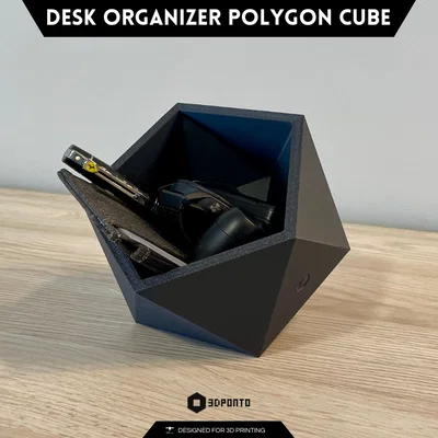 Desk Organizer Polygon Cube Lite – Khay Organizer Hình Học In 3D