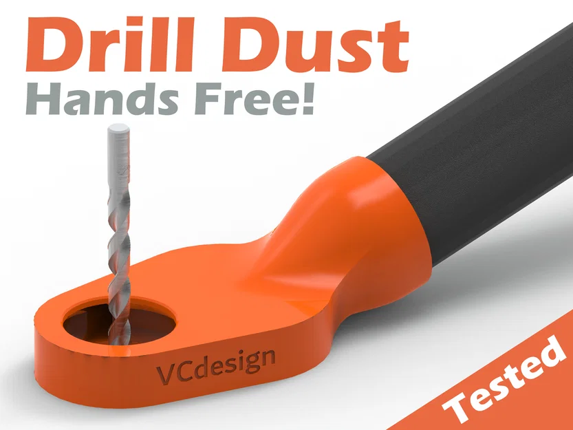 Bộ hút bụi máy khoan rảnh tay (Drill Dust Collector) in 3D - Image 1