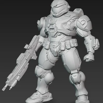 Mô hình chiến binh không gian Space Soldier 1 ấn tượng cho in 3D