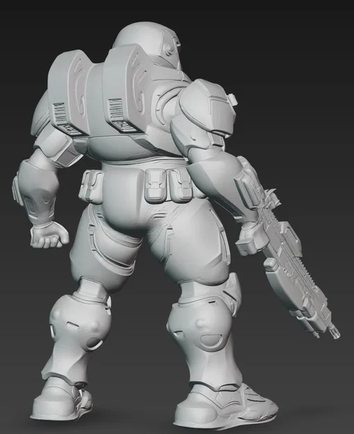 Mô hình chiến binh không gian Space Soldier 1 ấn tượng cho in 3D - Image 3