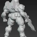 Mô hình chiến binh không gian Space Soldier 1 ấn tượng cho in 3D - Thumbnail 3