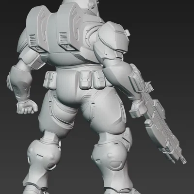 Mô hình chiến binh không gian Space Soldier 1 ấn tượng cho in 3D