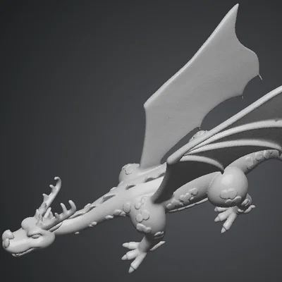 Mô hình rồng xanh Drago Verde in 3D trang trí độc đáo