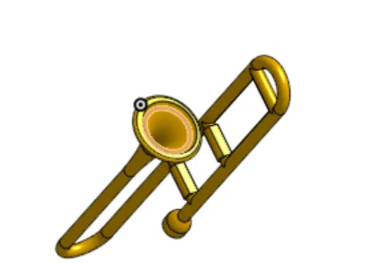 Mô hình kèn Trombone tí hon cho bộ xương in 3D - Image 3