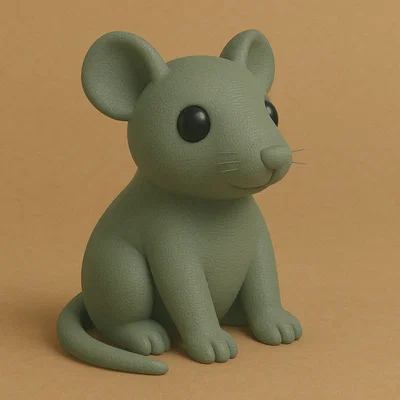 Chuột (Mouse) Retro – Tượng đồ chơi tối giản