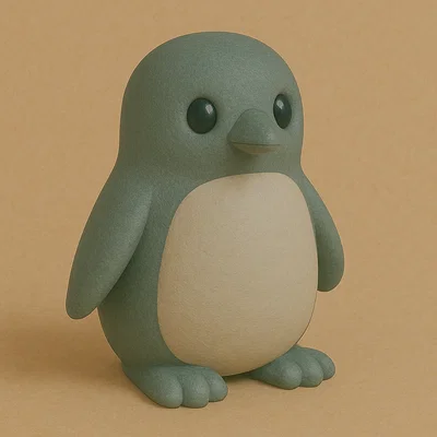 Chim Cánh Cụt (Penguin) – Figurine Phong Cách Retro Tối Giản