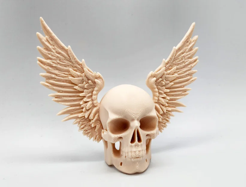 Mô hình hộp sọ có cánh Winged Skull trang trí tường độc đáo - Image 2
