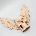 Mô hình hộp sọ có cánh Winged Skull trang trí tường độc đáo - Thumbnail 5