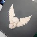 Mô hình hộp sọ có cánh Winged Skull trang trí tường độc đáo - Thumbnail 7