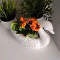 Chậu hoa thiên nga 3D (Easter Flowerpot White Swan) độc đáo - Thumbnail 2