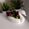 Chậu hoa thiên nga 3D (Easter Flowerpot White Swan) độc đáo - Thumbnail 3