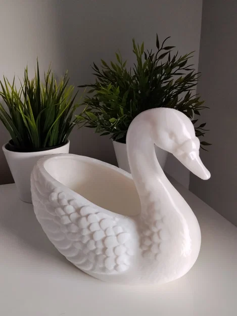 Chậu hoa thiên nga 3D (Easter Flowerpot White Swan) độc đáo - Image 4