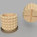 Chậu cây họa tiết bong bóng (Bubble pot) kèm khay hứng nước in 3D - Thumbnail 2