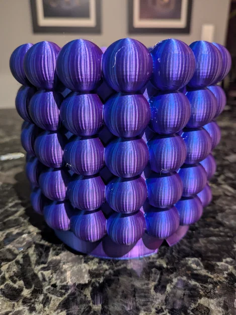 Chậu cây họa tiết bong bóng (Bubble pot) kèm khay hứng nước in 3D - Image 3