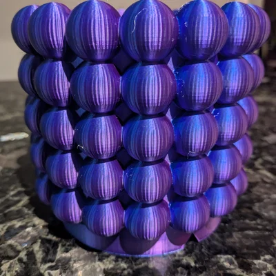Chậu cây họa tiết bong bóng (Bubble pot) kèm khay hứng nước in 3D
