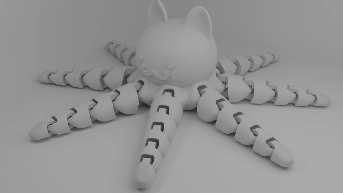 Mô hình mèo bạch tuộc (Cat Octopus) in 3D khớp nối linh hoạt - Image 2