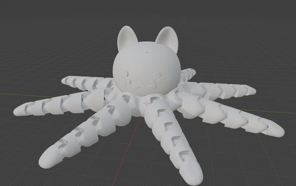 Mô hình mèo bạch tuộc (Cat Octopus) in 3D khớp nối linh hoạt - Image 3