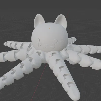 Mô hình mèo bạch tuộc (Cat Octopus) in 3D khớp nối linh hoạt