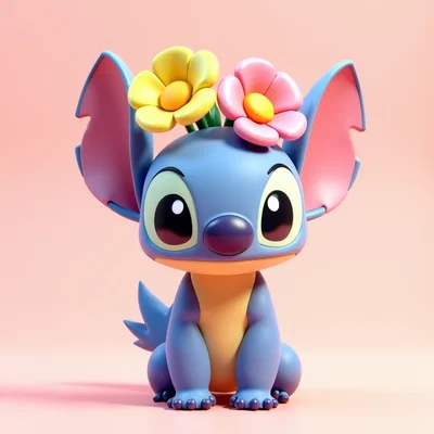 Mô hình 3D Stitch siêu dễ thương trang trí bàn làm việc