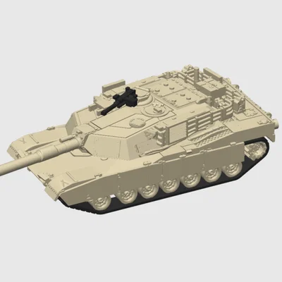Mô hình xe tăng M1A1 Abrams 3D - Tỉ lệ 1:72 chi tiết