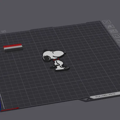 Móc khóa Snoopy đáng yêu - File in 3D chất lượng cao