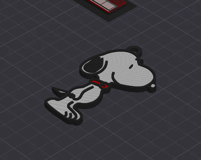 Móc khóa Snoopy đáng yêu - File in 3D chất lượng cao - Image 3
