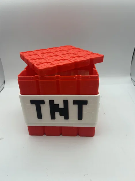 Minecraft TNT Popcorn Bucket – Xô bắp rang TNT phong cách Minecraft Movie - Image 1