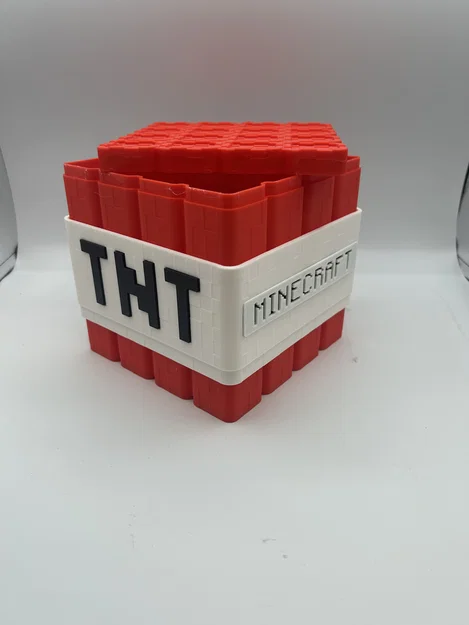 Minecraft TNT Popcorn Bucket – Xô bắp rang TNT phong cách Minecraft Movie - Image 4
