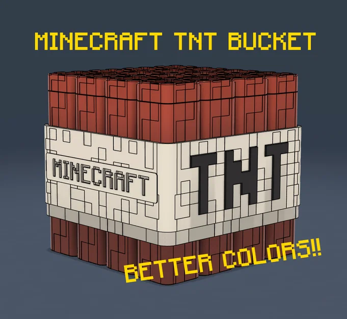 Minecraft TNT Popcorn Bucket – Xô bắp rang TNT phong cách Minecraft Movie - Image 5