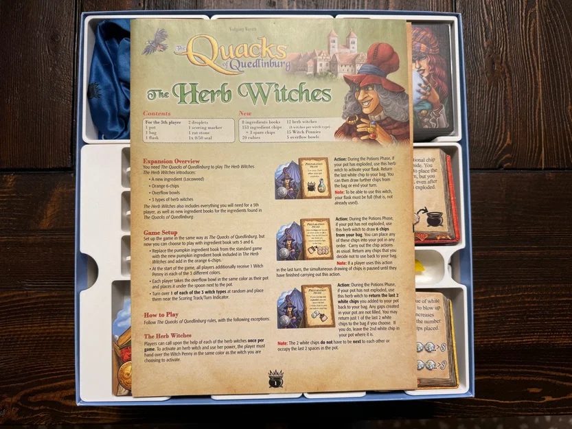 Insert/Organizer Quacks of Quedlinburg cho GeekUp Bits & Bags + Herb Witches - Image 6