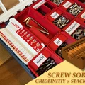 Gridfinity Stackable Mini Metric Screw Sorter – Khay phân loại ốc M2–M6 xếp chồng - Thumbnail 1