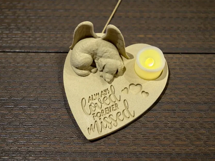 Tượng Kỷ Niệm Golden Retriever Thiên Thần – Always Loved Forever Missed - Image 1