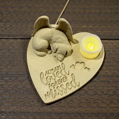 Tượng Kỷ Niệm Golden Retriever Thiên Thần – Always Loved Forever Missed