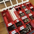 Gridfinity Stackable Mini Metric Screw Sorter – Khay phân loại ốc M2–M6 xếp chồng - Thumbnail 3