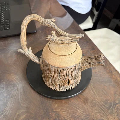 Mô hình ấm trà gỗ nghệ thuật trang trí độc đáo (Wooden teapot)