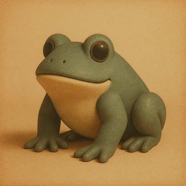 Ếch (Frog) – Mô hình retro tối giản - Image 1