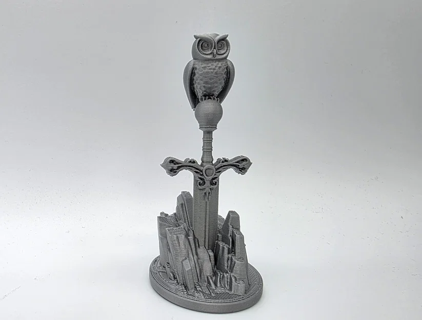 Mô hình 3D Cú đậu trên Kiếm: Tuyệt phẩm trang trí độc đáo - Image 4