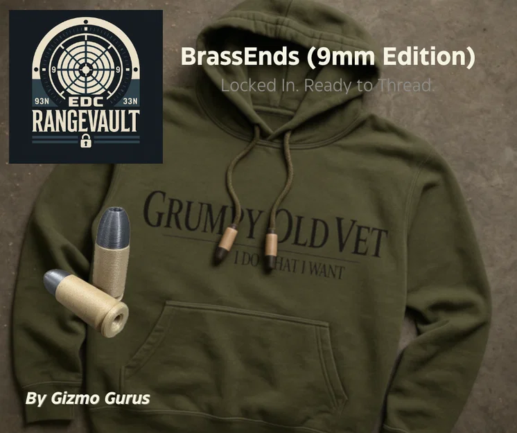 BrassEnds (9mm Edition) | Hạt xỏ dây kiểu đầu đạn - Image 1