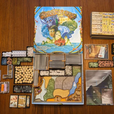 Spirit Island - Insert 1 hộp (Base + Branch & Claw + Jagged Earth + Feather & Flame)